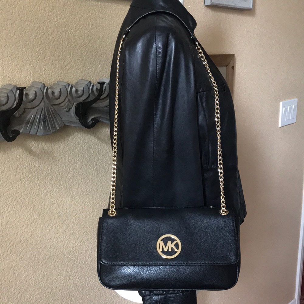 Michael Kors Fulton Leather Chain Shoulder Bag